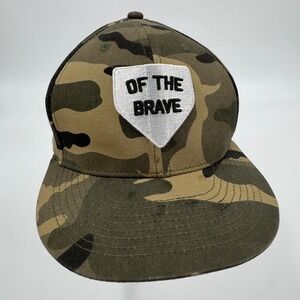 Baseballism Home Of The Brave Snapback Hat US Flag Green Woodland Camouflage